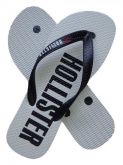 Chinelo Hollister Branco e Preto